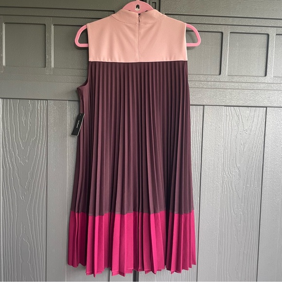 Alfani Berry Shimmer color block pleated swing dress NWT 8 - Picture 7 of 7